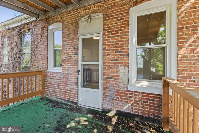 a view of front door of house