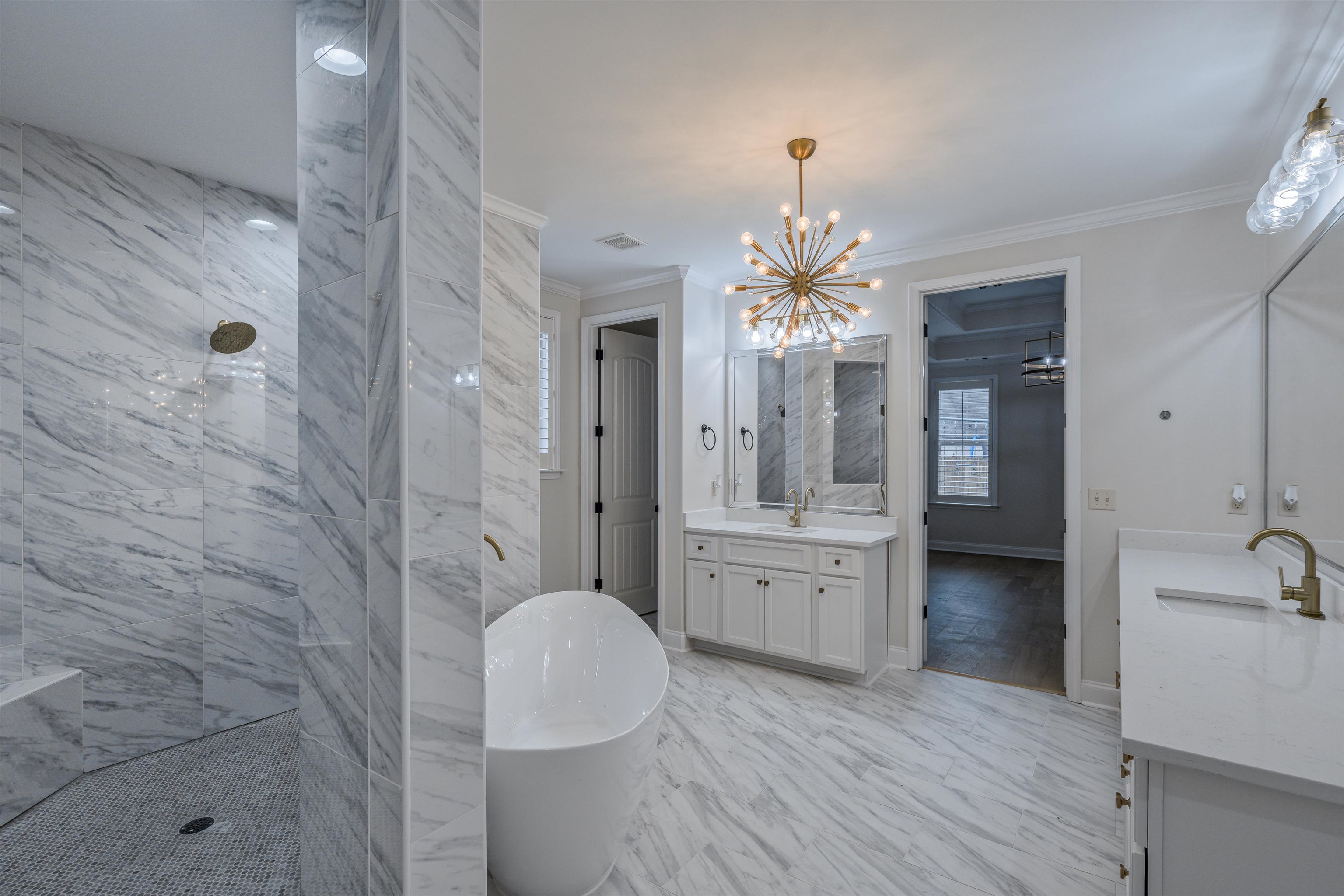 1361 Conser Street Collierville, TN 38017 - Photo 15 of 25 a spacious bathroom with a granite countertop sink a toilet and shower