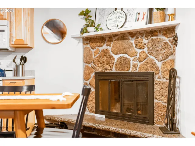 a view of kitchen with wooden floor