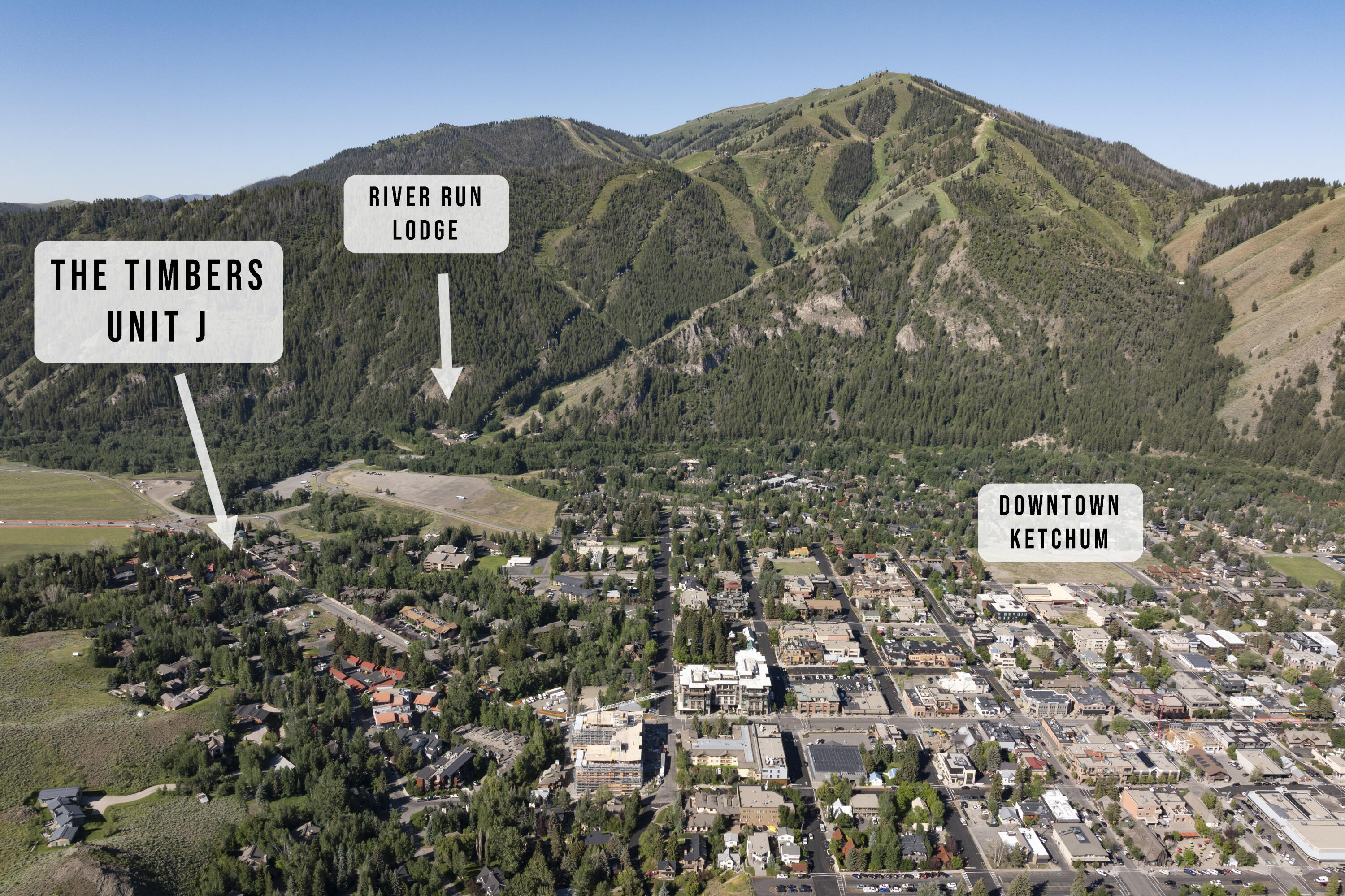 101 Emerald Street, Unit J Ketchum, ID 83340 - Photo 31 of 38 Aerial