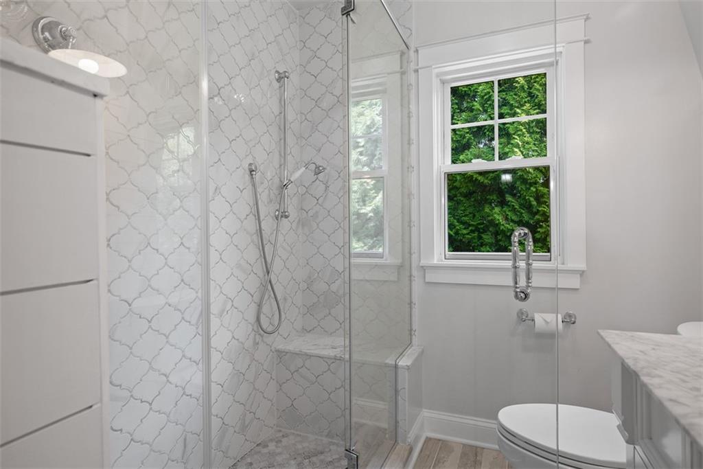 853 West Ingomar Road Pittsburgh, PA 15237 - Photo 29 of 50 Beautiful tile selection! The wand shower head is also very convenient.