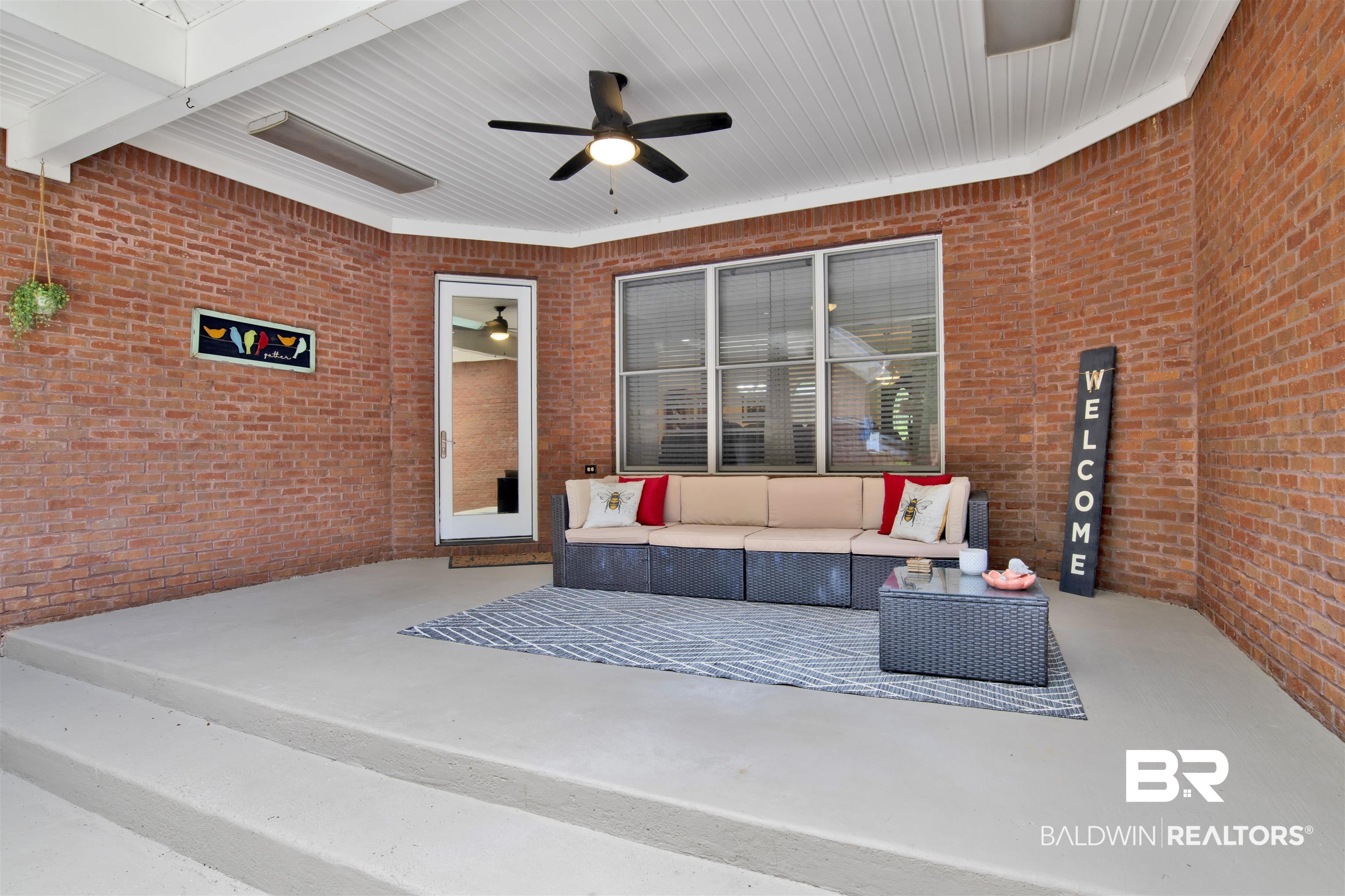 4340 Hamilton Oaks Lane Mobile, AL 36695 - Photo 6 of 51 View of patio / terrace featuring an outdoor living space and ceiling fan