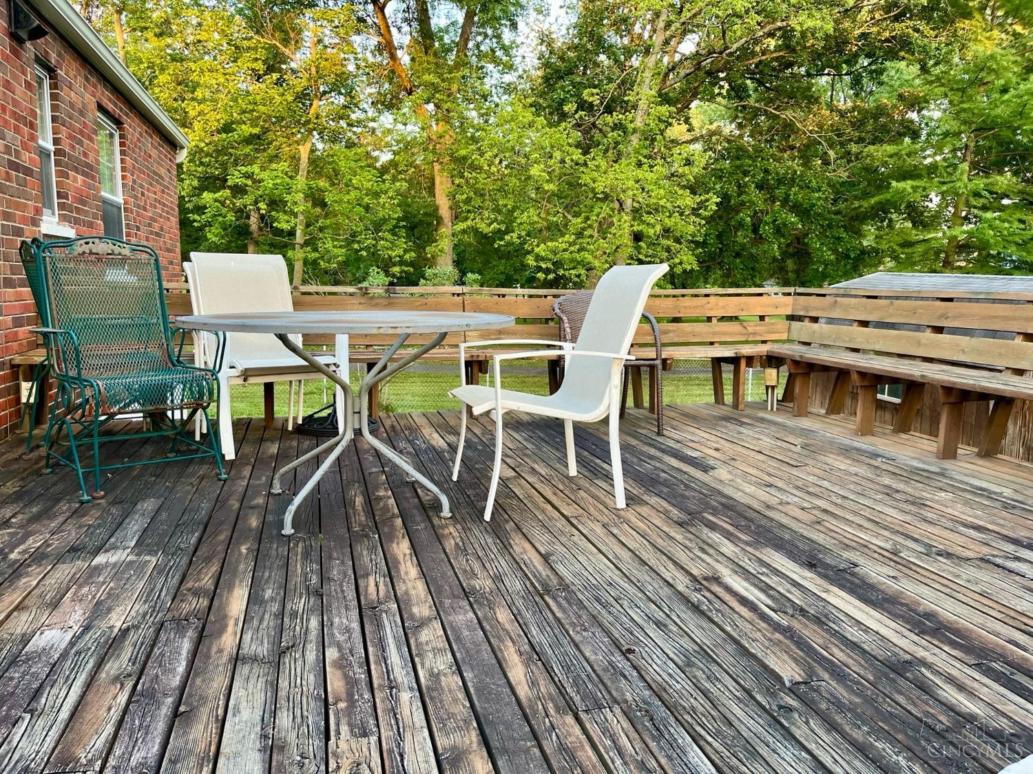 4547 Hunt Road Blue Ash, OH 45242 - Photo 7 of 8 Large deck off the kitchen, looking towards the beautifully wooded park.