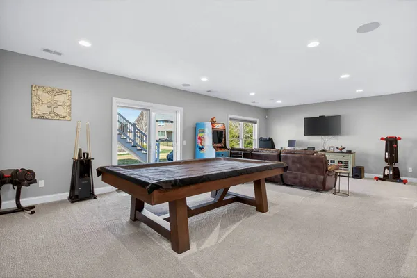 a house view with pool space