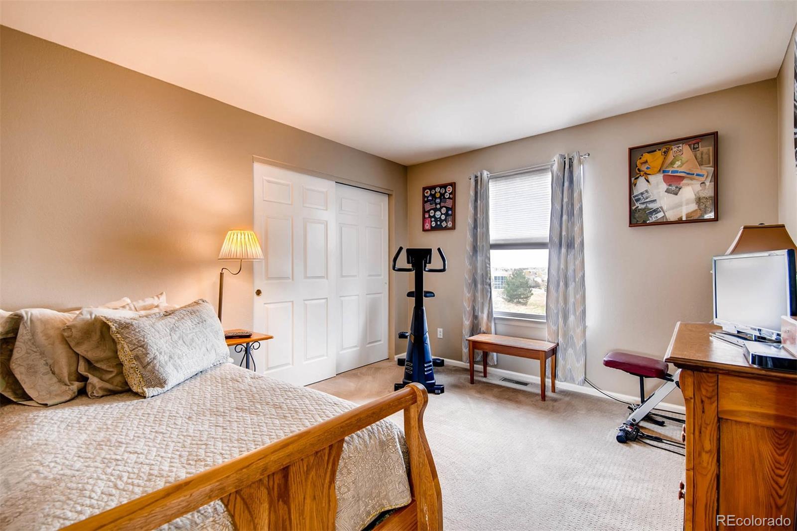 1665 Spring Water Lane Highlands Ranch, CO 80129 - Photo 25 of 34 a bedroom with furniture and a bed