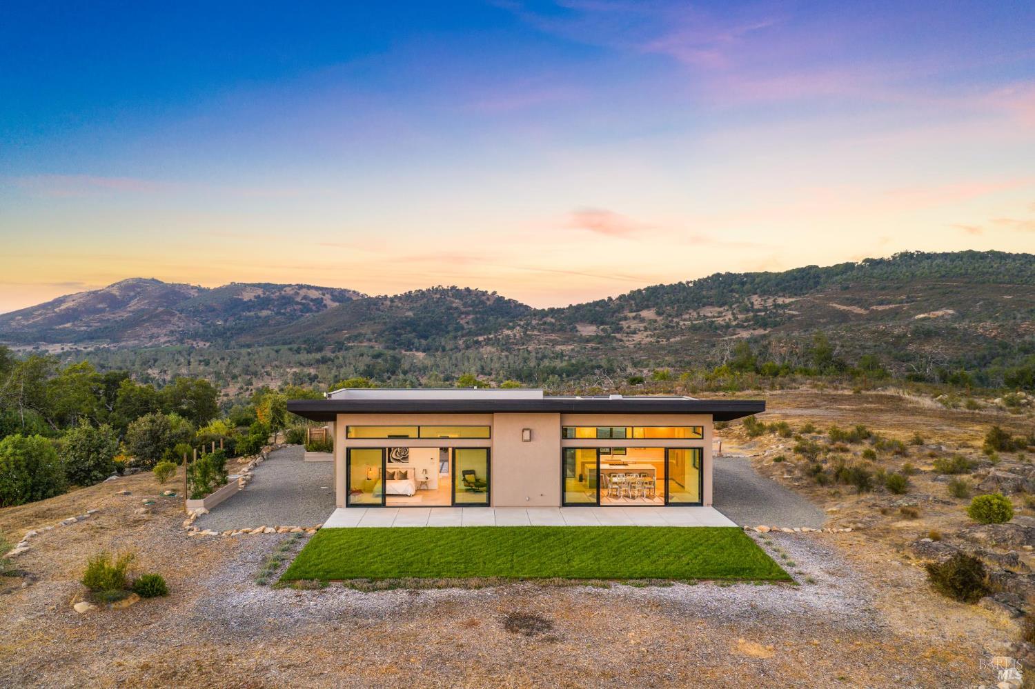 3400 Atlas Peak Road Napa, CA 94558 - Photo 28 of 34 a view of a house with a lake view