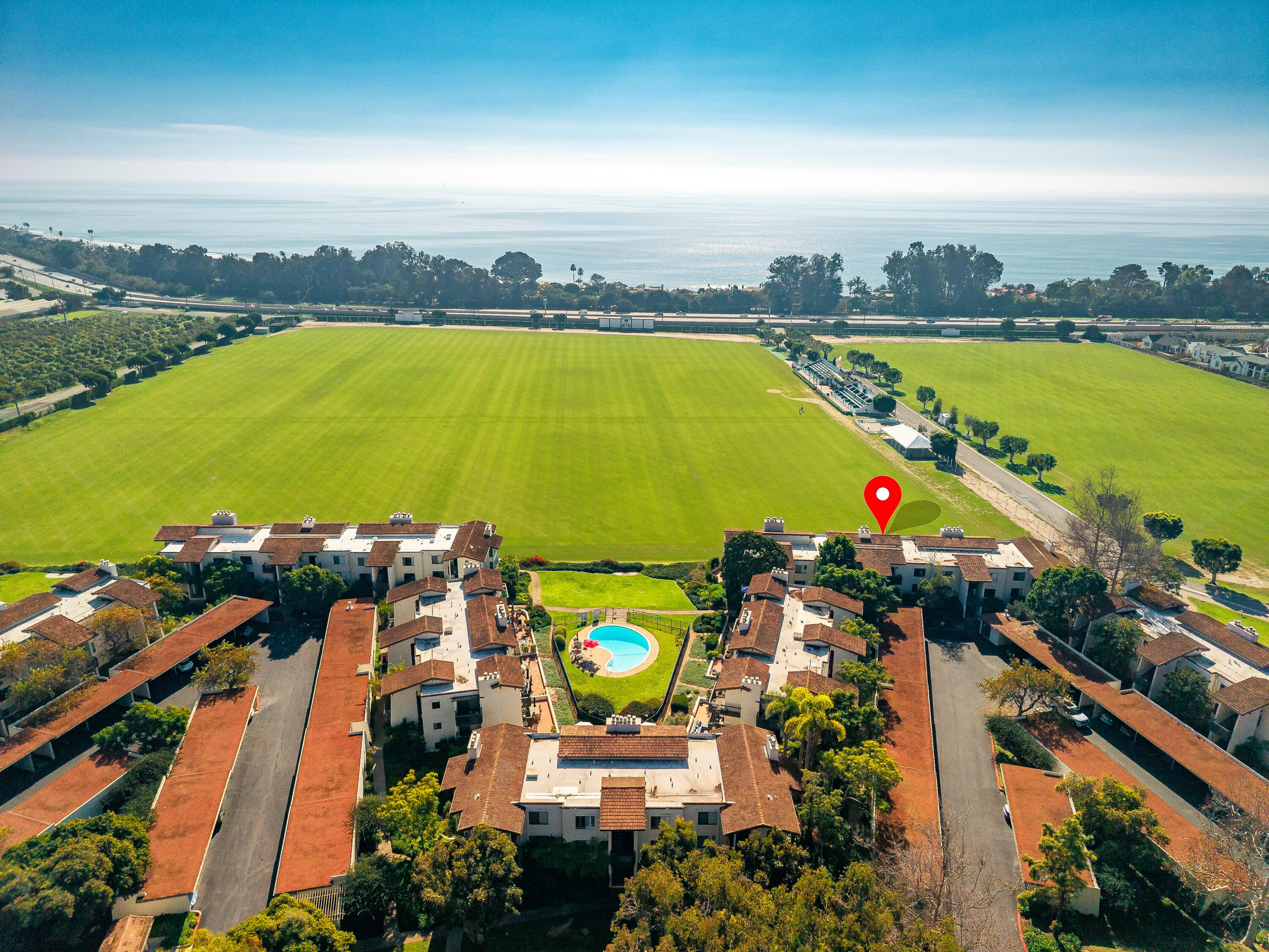 3375 Foothill Road, Unit 923 Carpinteria, CA 93013 - Photo 22 of 25 an aerial view of a city with a lake view