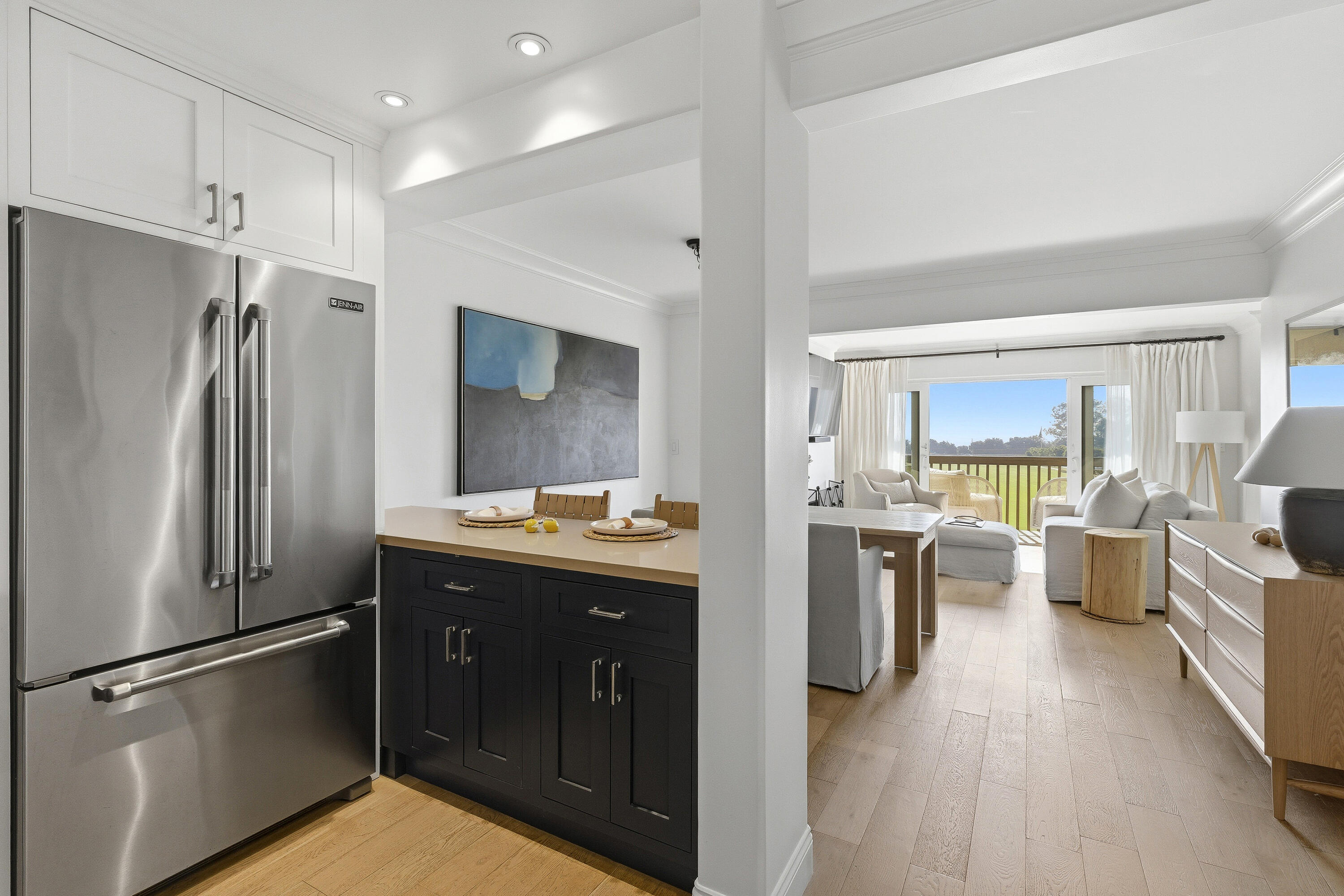 3375 Foothill Road, Unit 923 Carpinteria, CA 93013 - Photo 7 of 25 a kitchen with a refrigerator a sink and dishwasher