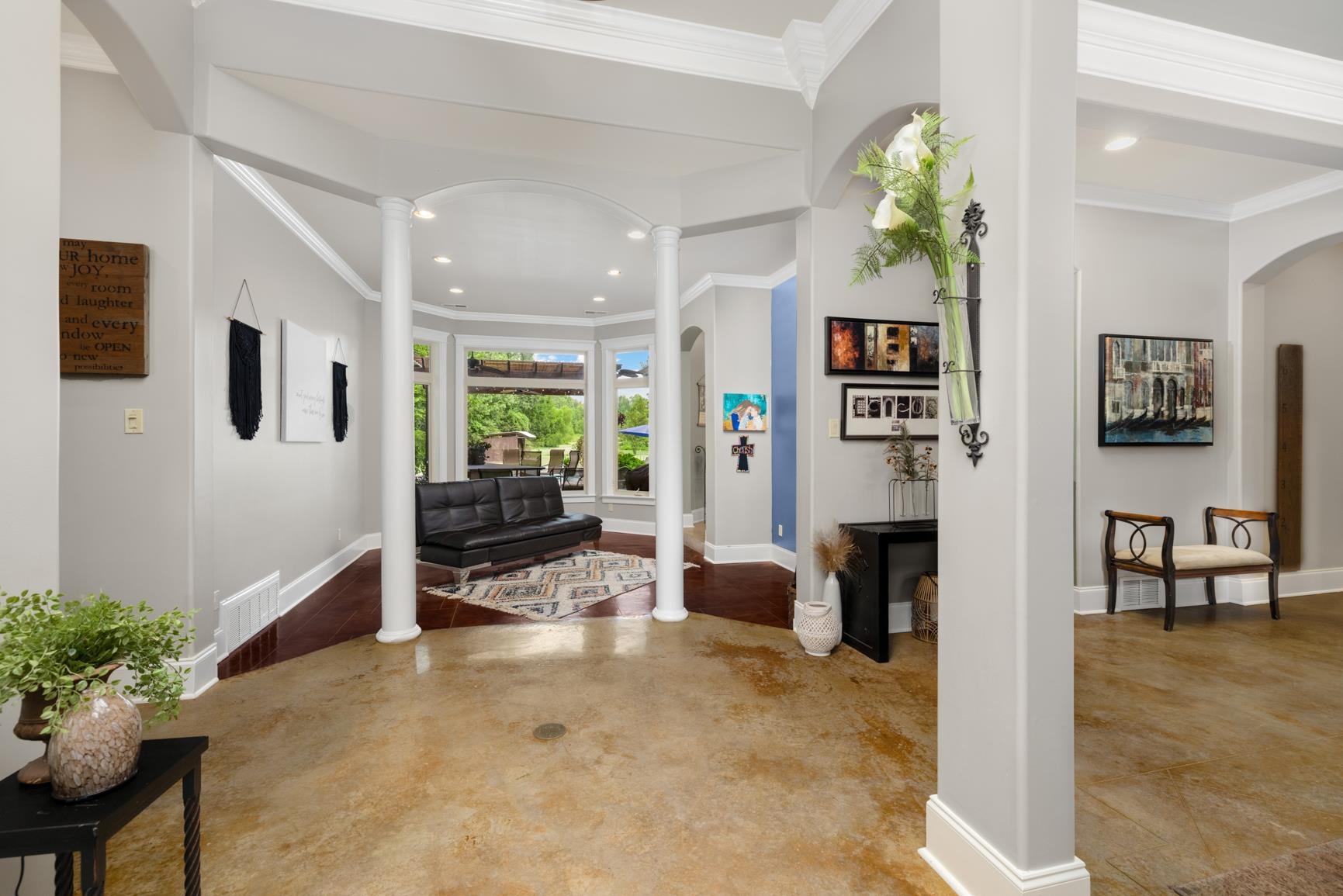746 Kelly Corner Road Covington, TN 38019 - Photo 5 of 40 Foyer entrance featuring decorative columns and ornamental molding