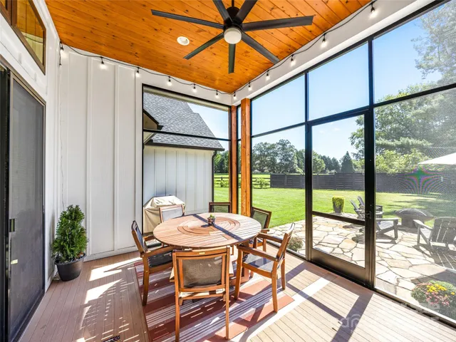 a view of a outdoor seating area with furniture