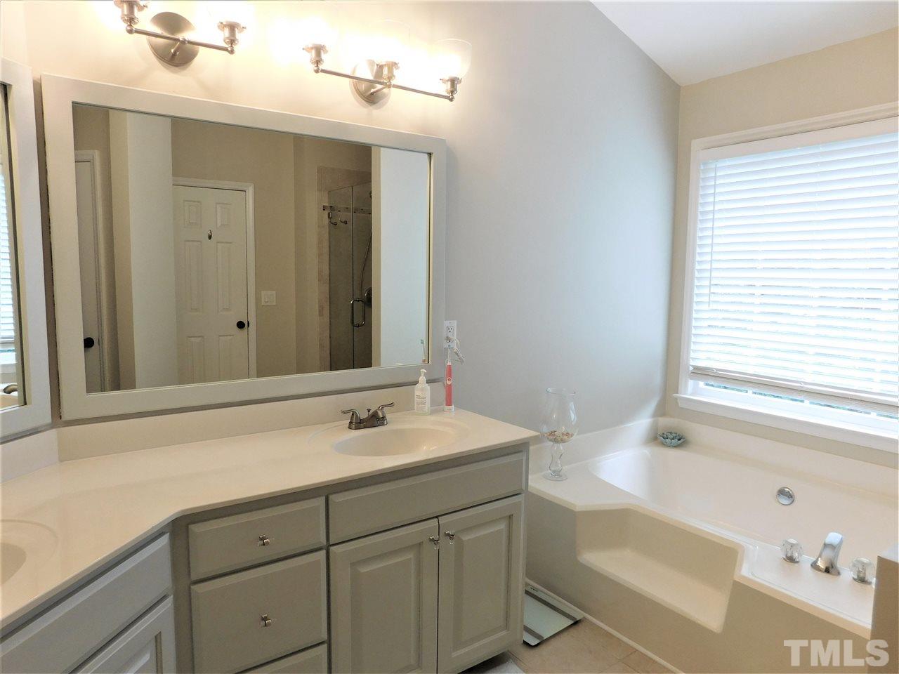 2332 Finley Ridge Lane Raleigh, NC 27615 - Photo 20 of 30 a bathroom with a sink and a bathtub