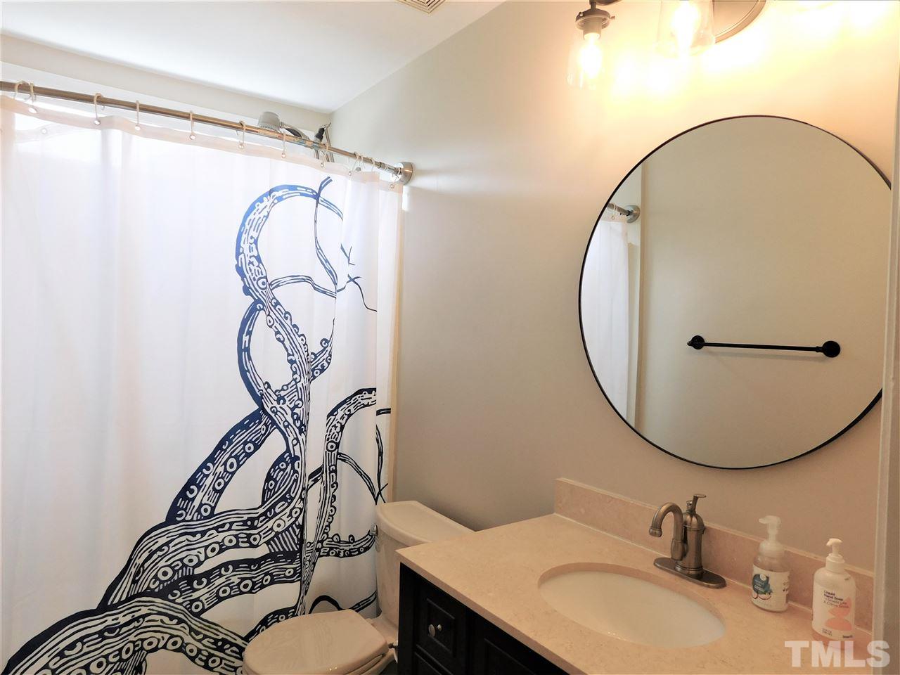 2332 Finley Ridge Lane Raleigh, NC 27615 - Photo 24 of 30 a bathroom with a sink mirror toilet and shower