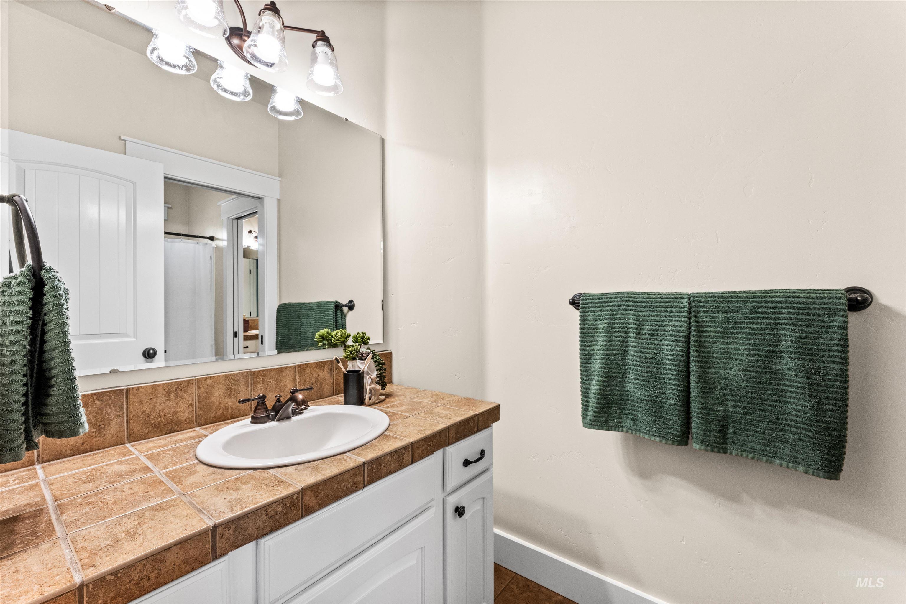 1177 East Riversong Drive Eagle, ID 83616 - Photo 23 of 36 Bathroom featuring vanity and curtained shower