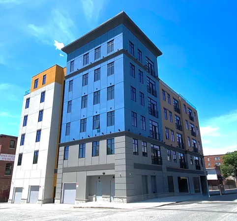 a front view of a building