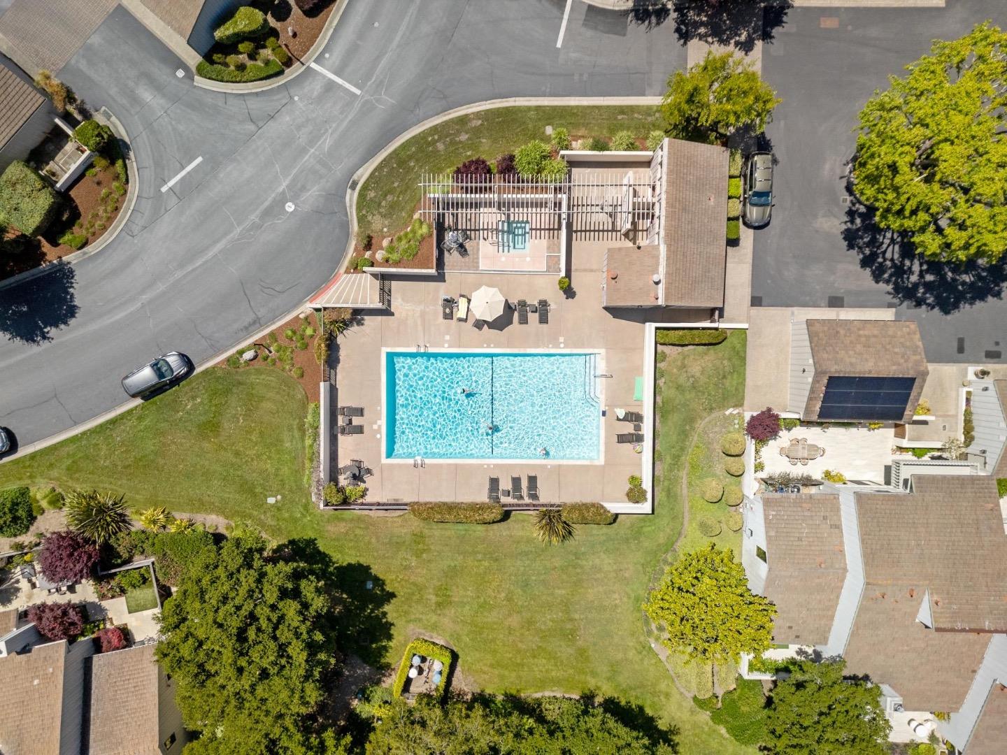 9546 Maple Court Carmel, CA 93923 - Photo 35 of 36 an aerial view of a house with swimming pool
