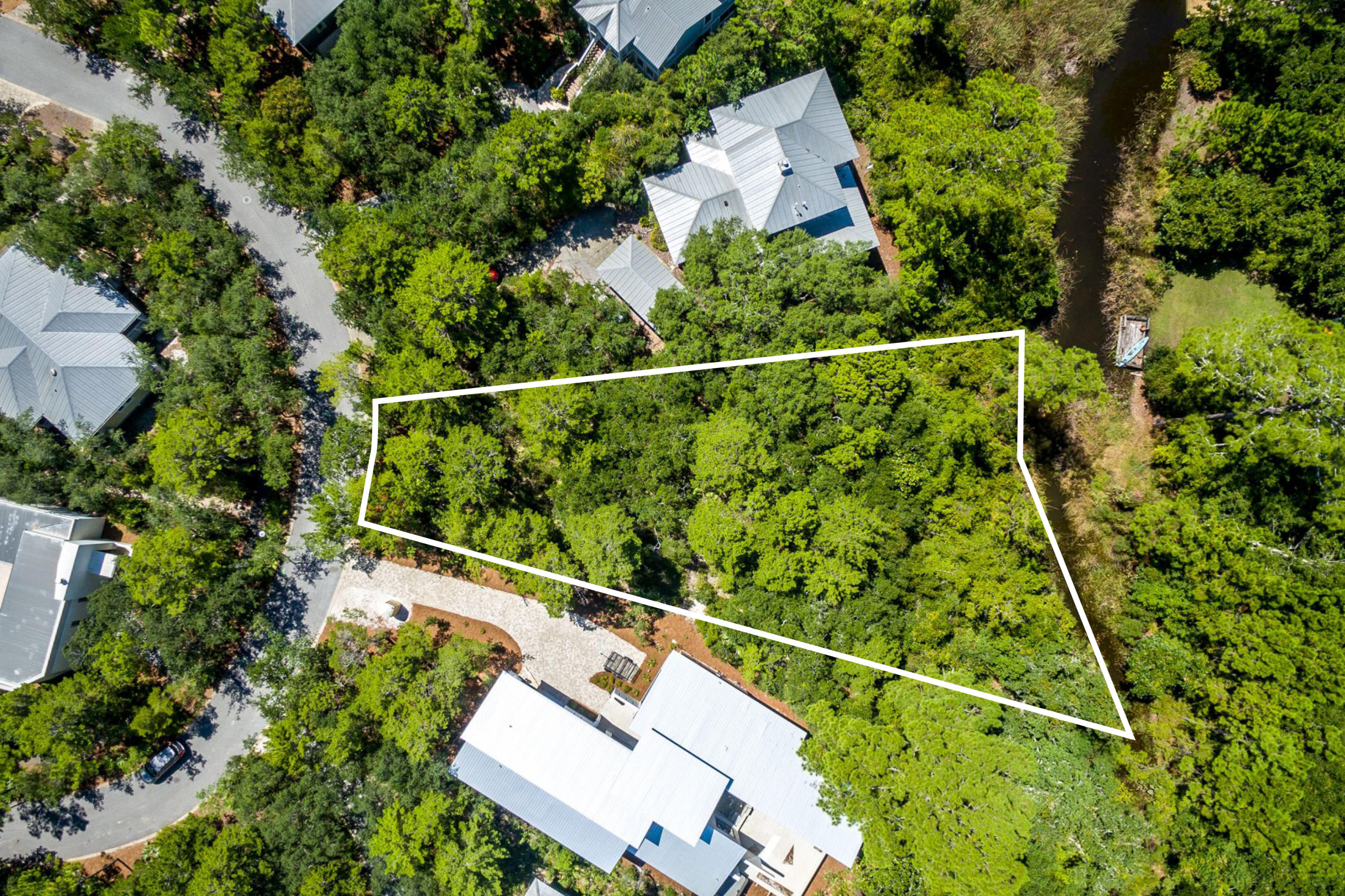 Lot 29 Wilderness Way Santa Rosa Beach, FL 32459 - Photo 8 of 20 Aerial View of Lot 29 with Creek