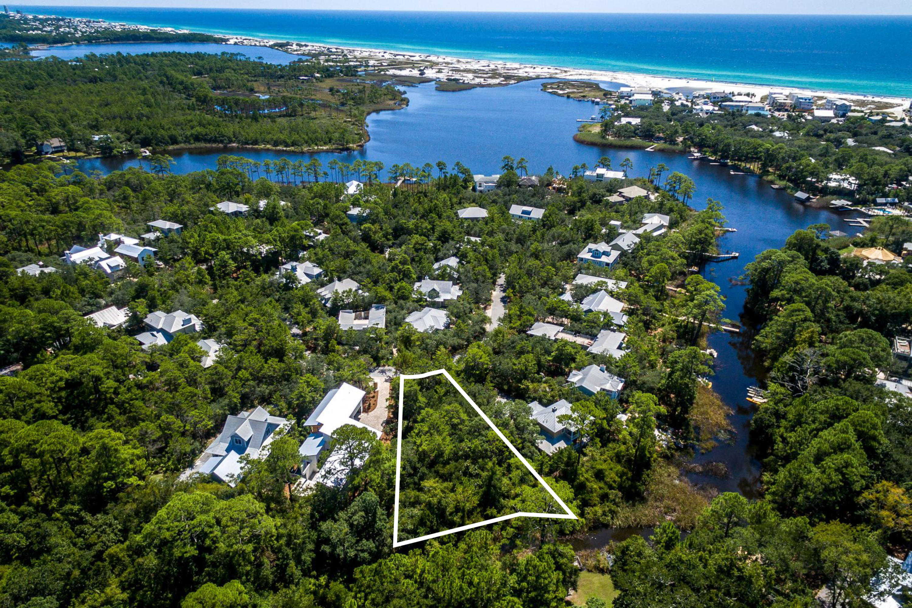 Lot 29 Wilderness Way Santa Rosa Beach, FL 32459 - Photo 10 of 20 Aerial View of Lot 29 Looking Southeast
