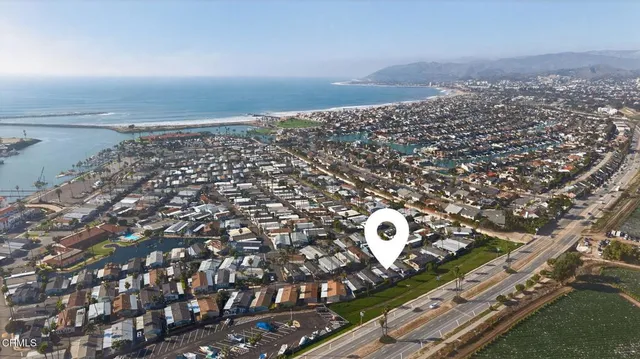 an aerial view of multiple house