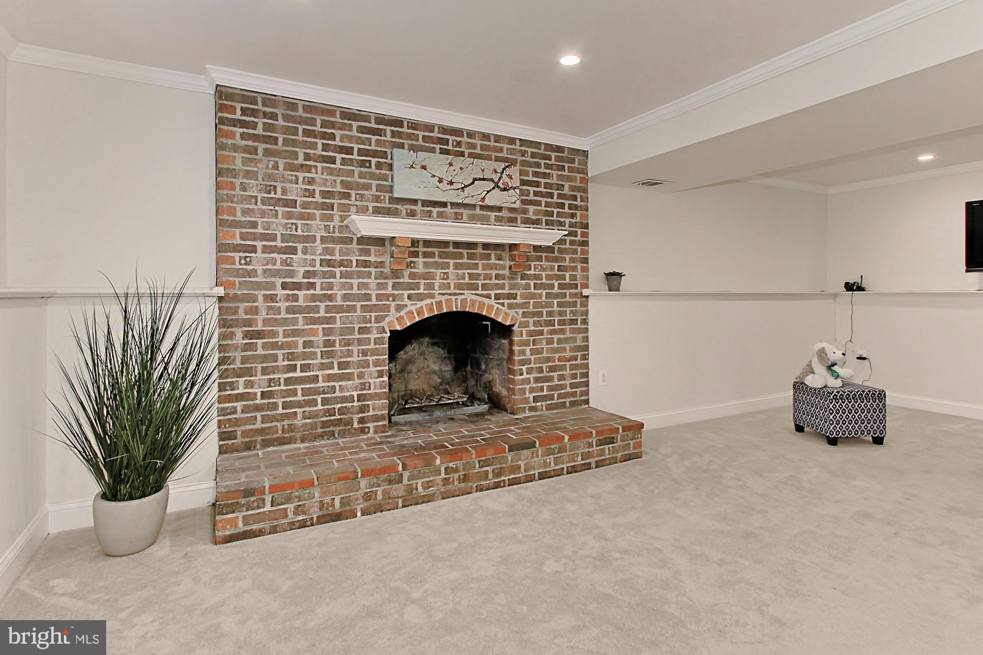 12809 Wrexham Road Herndon, VA 20171 - Photo 28 of 38 Brick Wood-Burning Fireplace