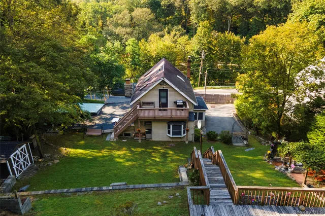 a house view with a garden space