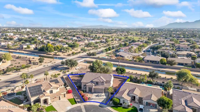 an aerial view of a city