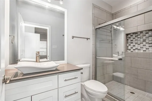 a view of a backyard with a garden