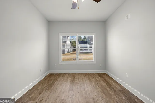 an empty room with a window