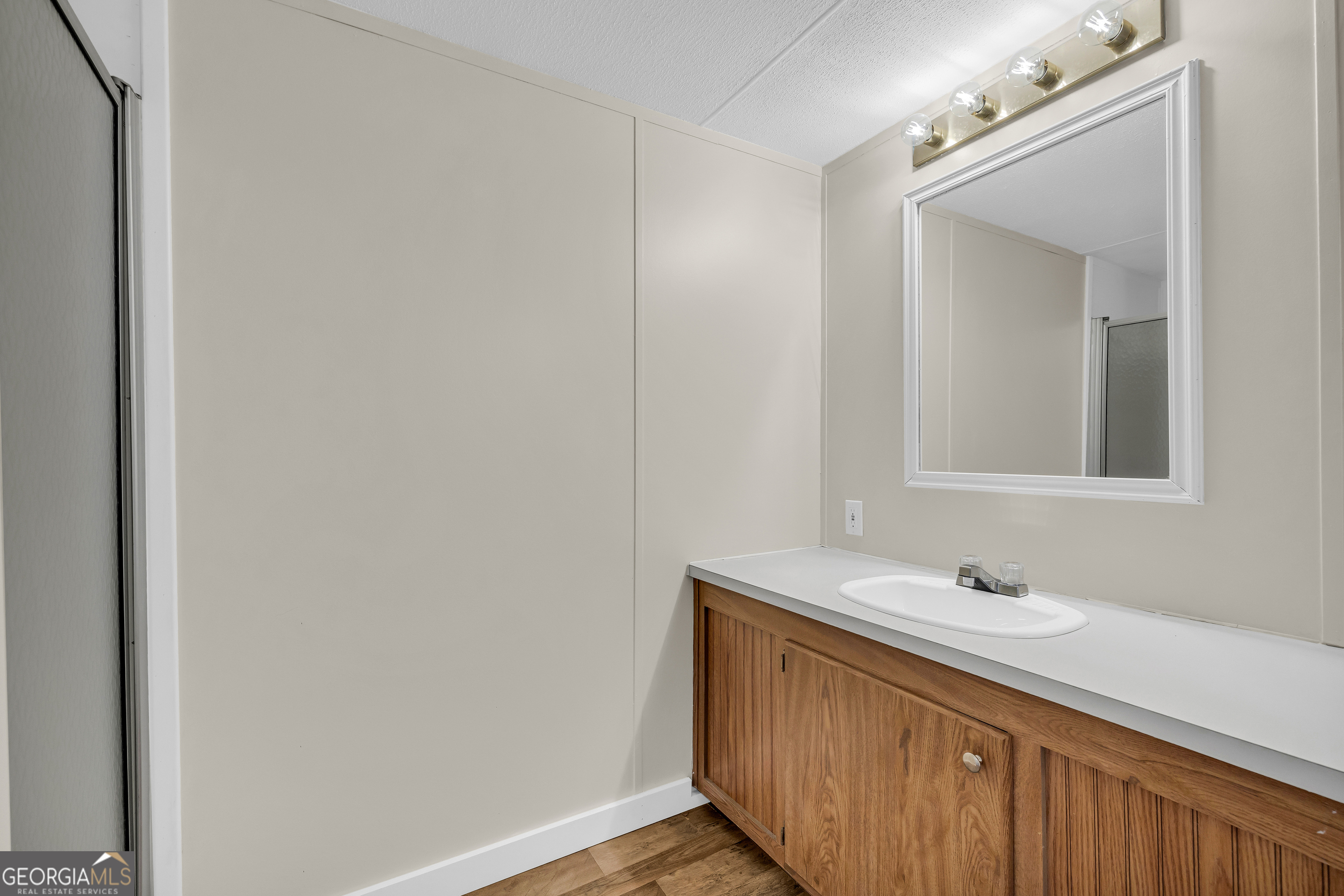 162 Stillwater Road Lavonia, GA 30553 - Photo 31 of 45 a bathroom with a sink a mirror and a vanity