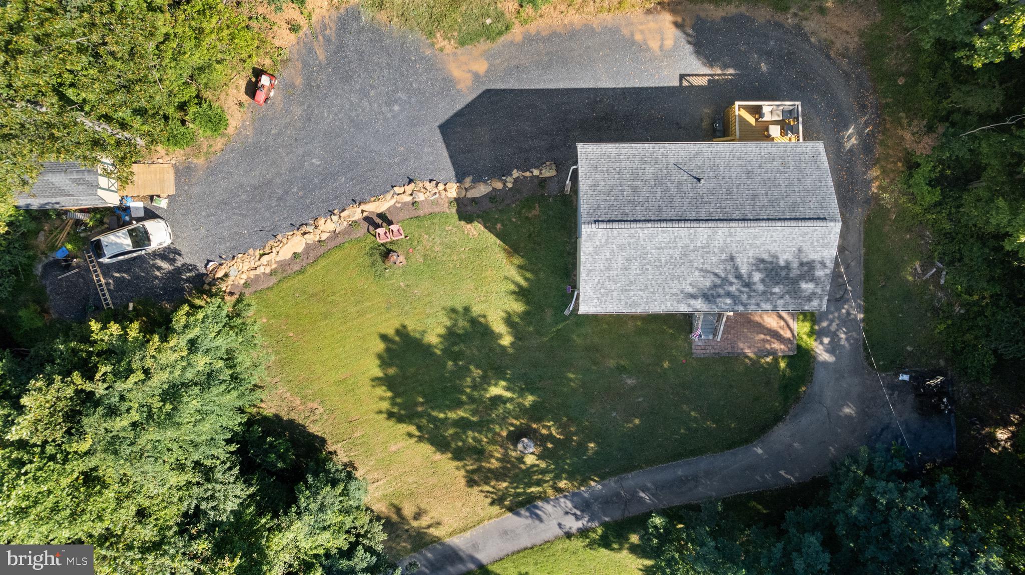 247 Arrowood Road Linden, VA 22642 - Photo 23 of 23 an aerial view of residential house with outdoor space and swimming pool