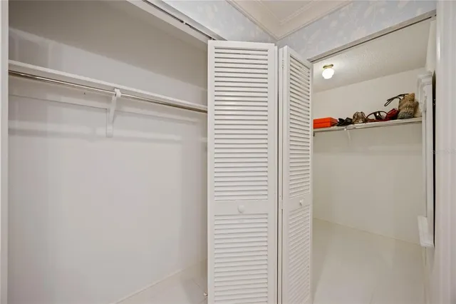 a view of a walk in closet