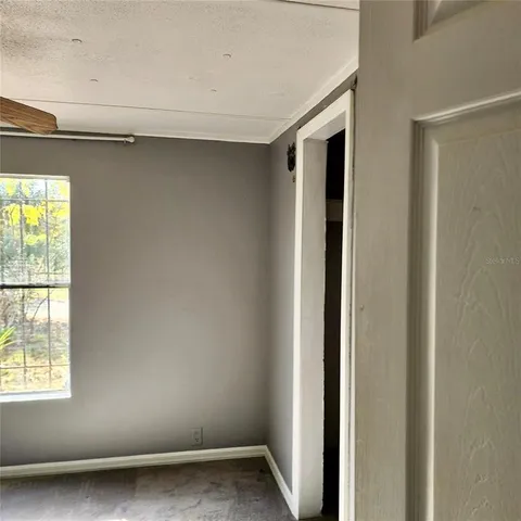 a view of a lake with a beach