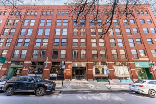 a car parked in front of a building