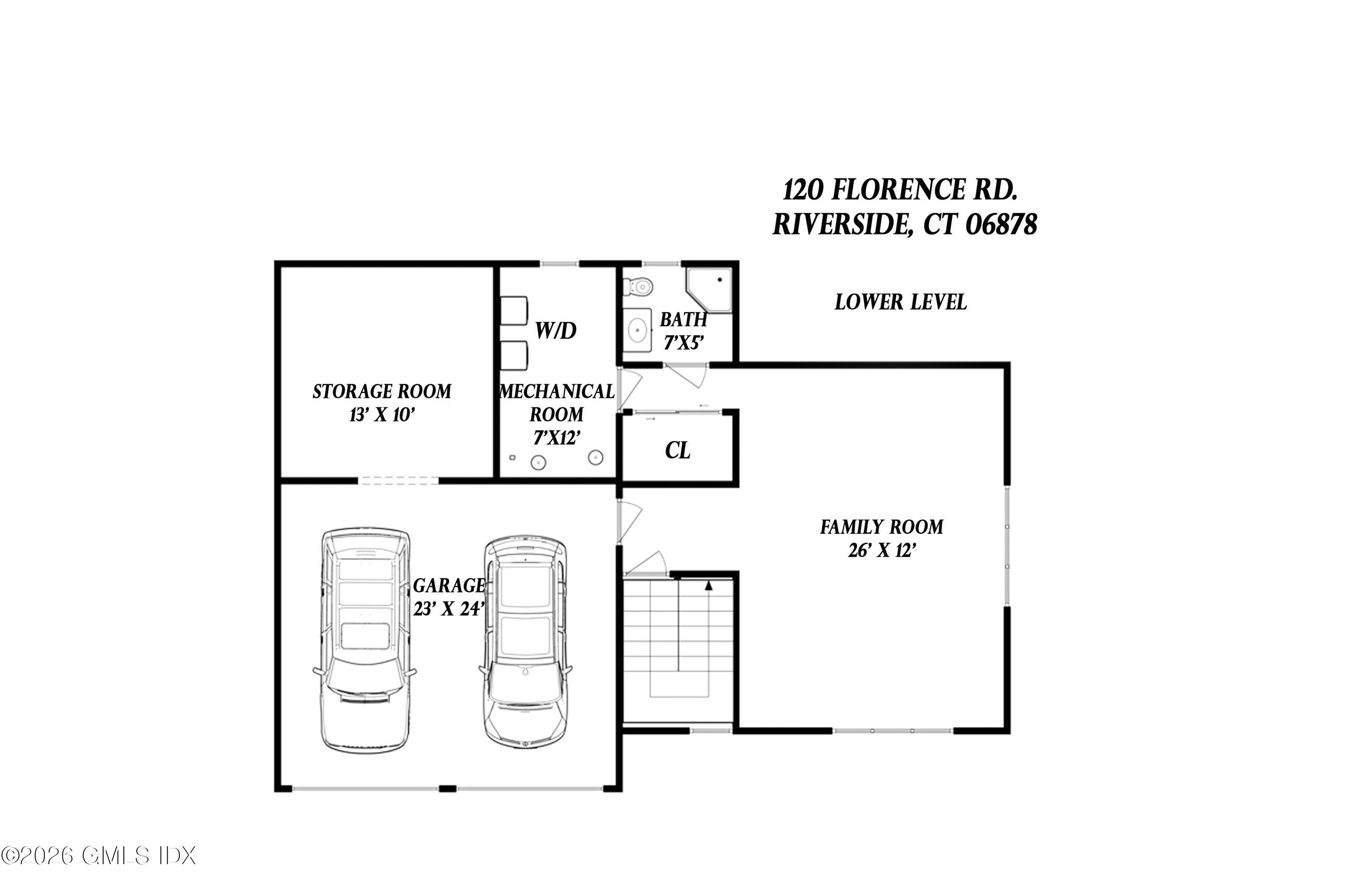 120 Florence Road Riverside, CT 06878 - Photo 20 of 20 LOWER LEVEL