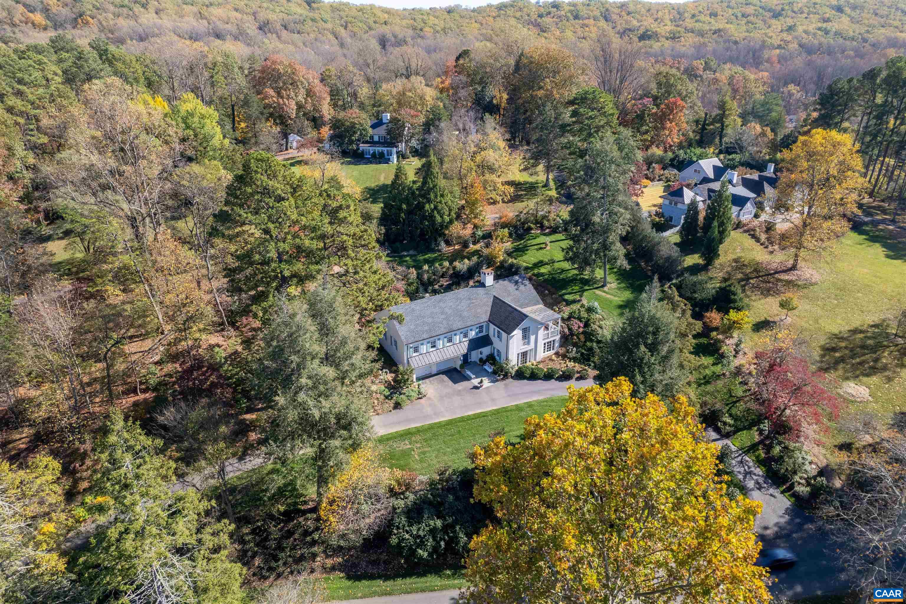 31 Old Farm Road Charlottesville, VA 22903 - Photo 60 of 62 an aerial view of residential house with outdoor space and trees all around