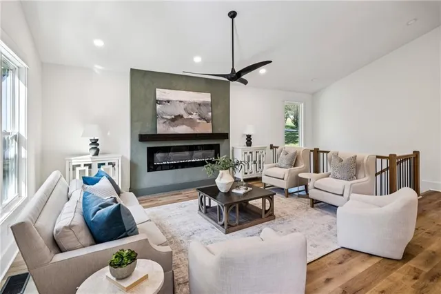 a view of swimming pool from a living room