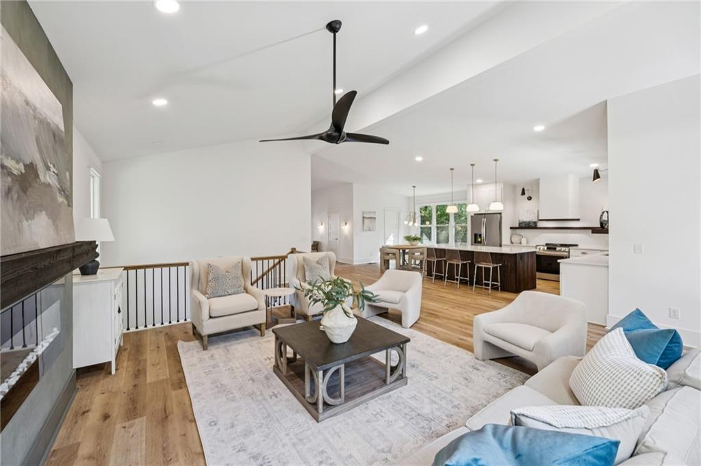 2387 Cranbrooke Drive Decatur, GA 30032 - Photo 13 of 44 a living room with furniture and kitchen view