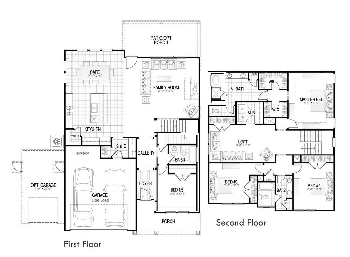 537 Rendezvous Way Huger, SC 29450 - Photo 27 of 27 Floor Plan with Options