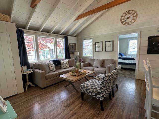 242 Old Wharf Road, Unit F7 Dennis Port, MA 02639 - Photo 12 of 48 a living room with furniture and wooden floor