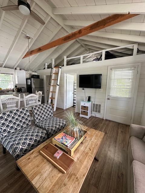 242 Old Wharf Road, Unit F7 Dennis Port, MA 02639 - Photo 18 of 48 a living room with furniture and a flat screen tv