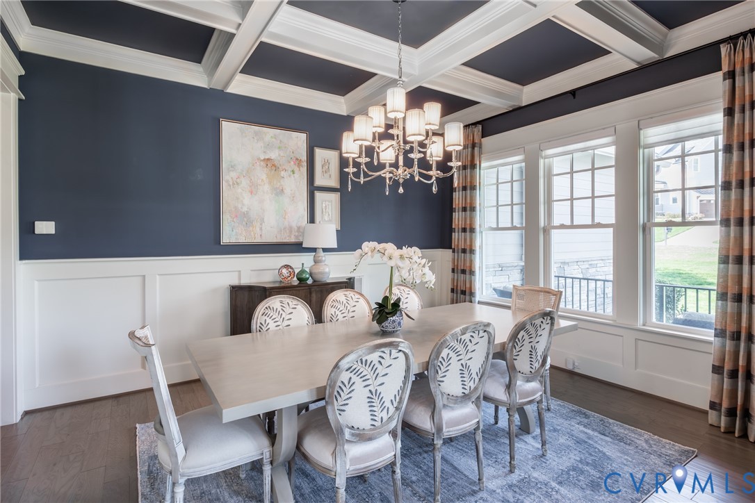 16136 Old Castle Road Midlothian, VA 23112 - Photo 17 of 76 Featuring coffered ceiling, chandelier and generou