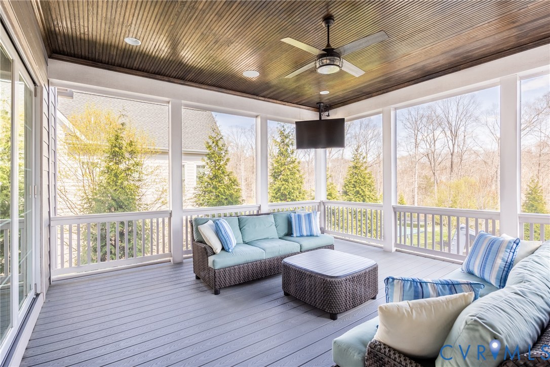 16136 Old Castle Road Midlothian, VA 23112 - Photo 18 of 76 Large screened porch just off living room with mou