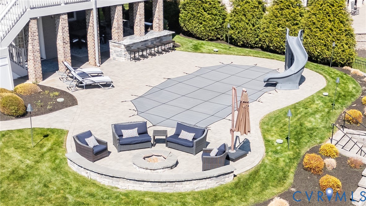 16136 Old Castle Road Midlothian, VA 23112 - Photo 74 of 76 Fiberglass, saltwater pool and slide with SONOs sp