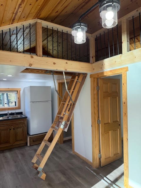 W5693 Trego Park Road Trego, WI 54888 - Photo 12 of 25 KITCHEN AND LADDER TO LOFT