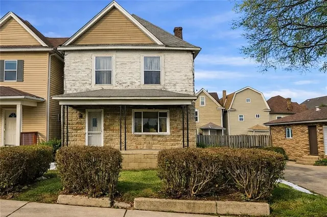 a front view of a house
