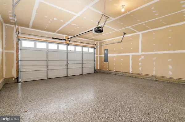 a view of a garage