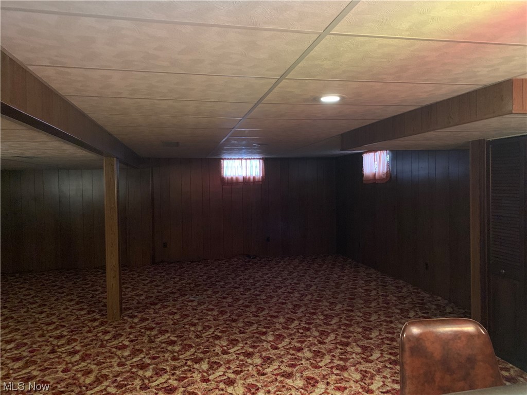 4530 8th Street Northwest Canton, OH 44708 - Photo 8 of 8 Basement with wooden walls and carpet