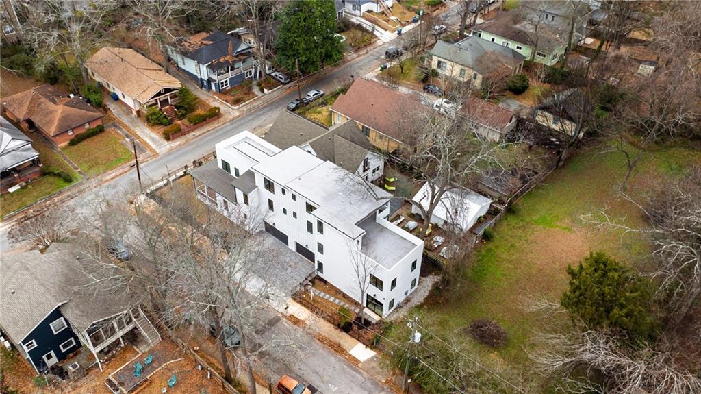 1348 Finley Street Northeast Atlanta, GA 30307 - Photo 47 of 47 an aerial view of a house with a lake view