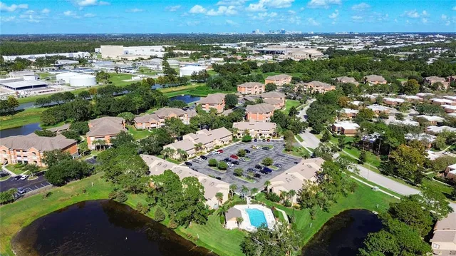 an aerial view of multiple house