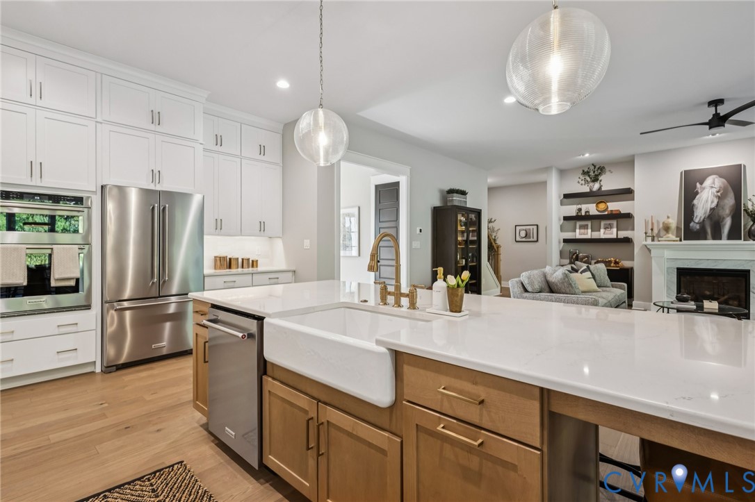 2 Rock Canyon Road Beaverdam, VA 23015 - Photo 15 of 31 a kitchen with kitchen island a counter space cabinets and stainless steel appliances