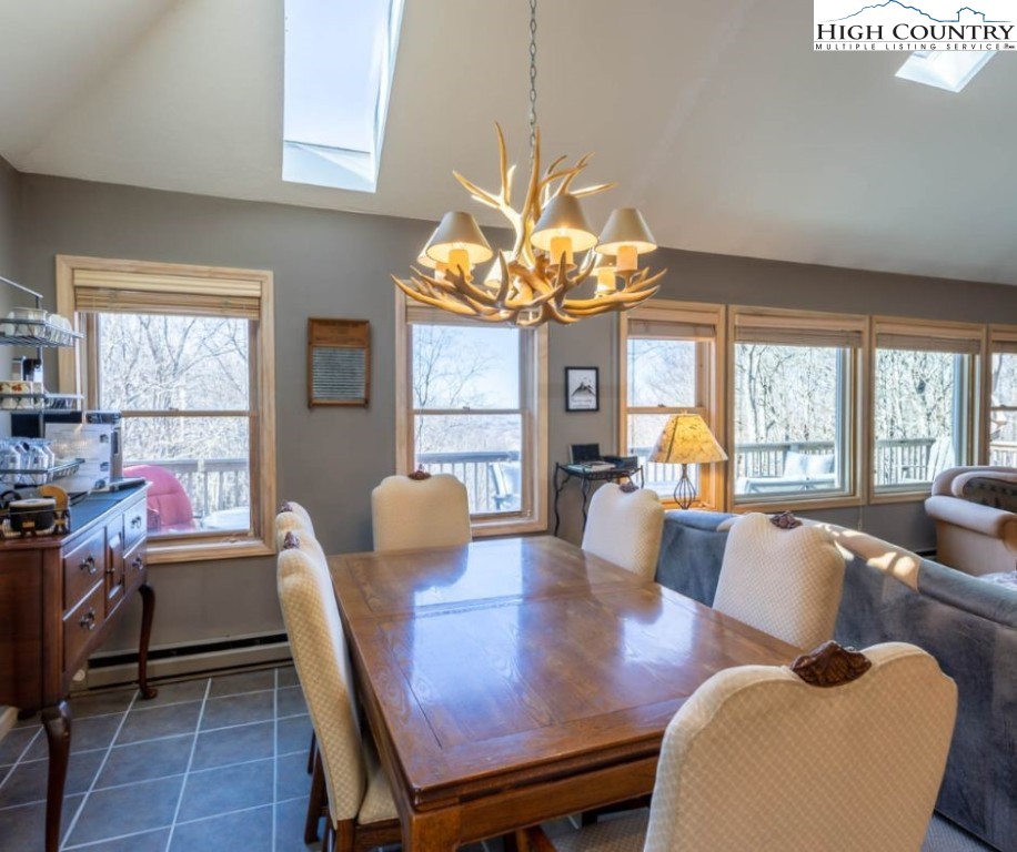 1534 Beech Mountain Parkway Beech Mountain, NC 28604 - Photo 9 of 29 a view of a dining room with furniture window and outside view